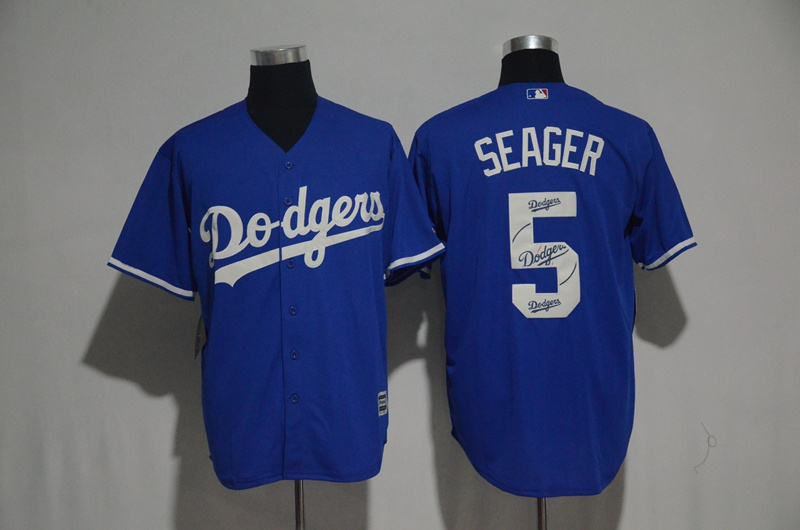 2017 MLB Los Angeles Dodgers #5 Seager Blue Fashion Edition Jerseys